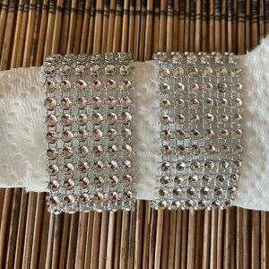 Crystal napkin holder rings - set of 3